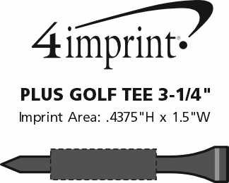 Imprint Area of Plus Golf Tee 3-1/4"