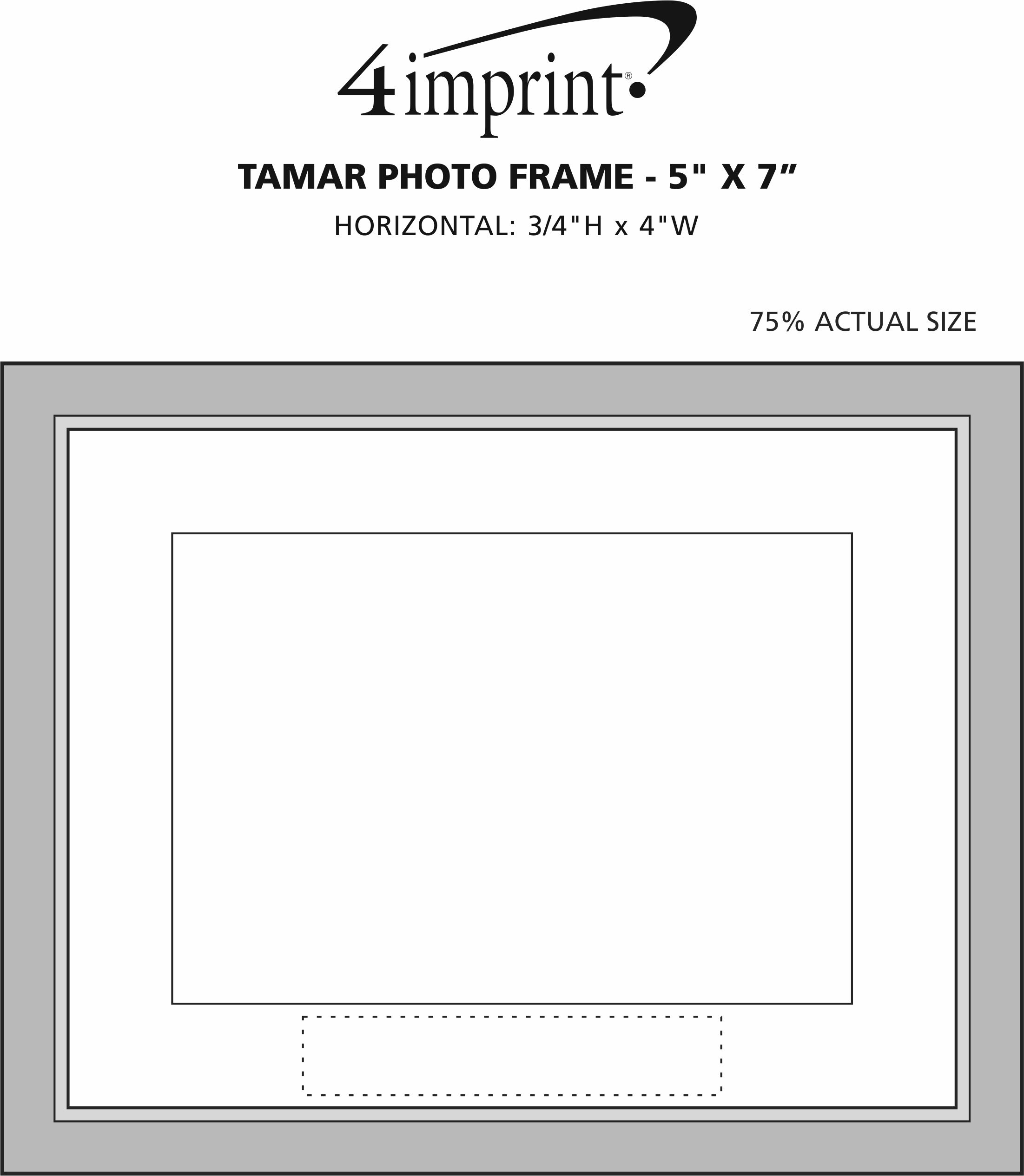 Imprint Area of Tamar Photo Frame - 5" x 7"