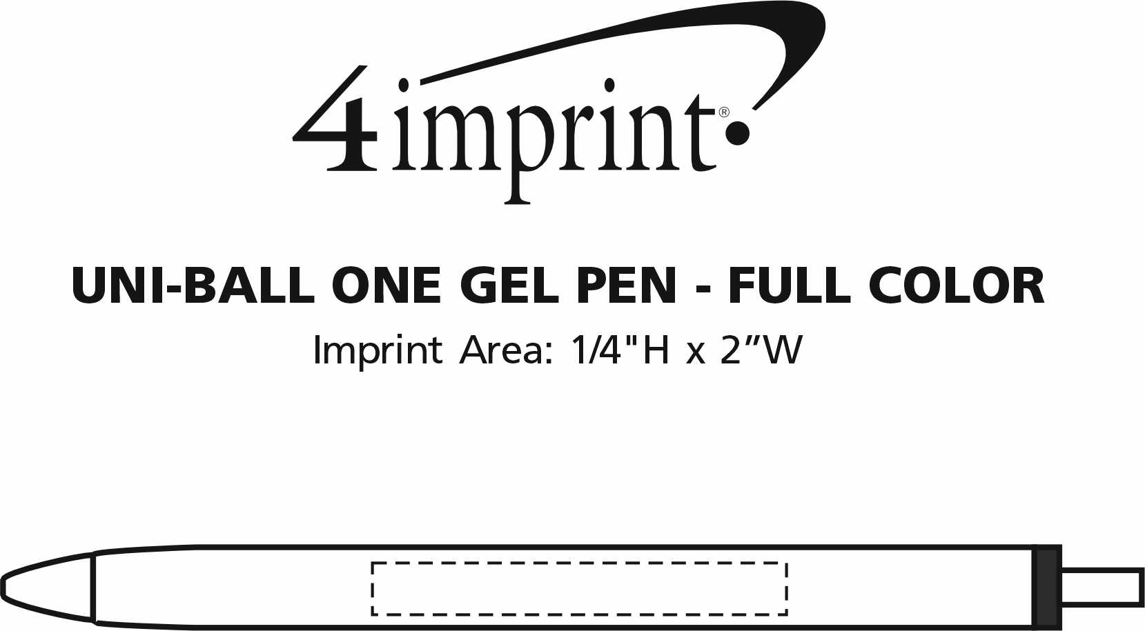 Imprint Area of uni-ball one Gel Pen - Full Color
