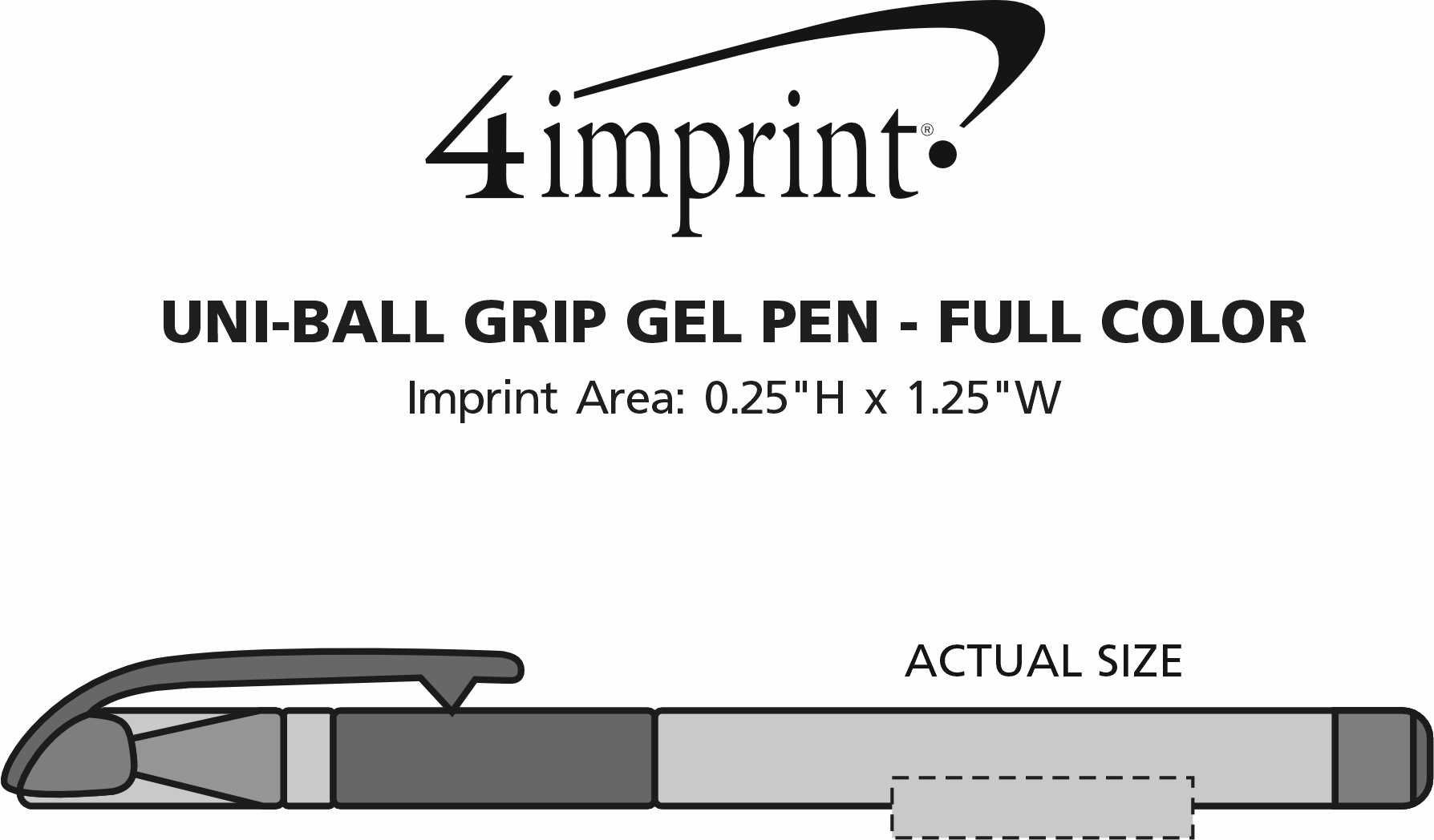 Imprint Area of uni-ball Grip Gel Pen - Full Color