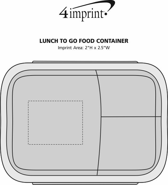 Imprint Area of Lunch To Go Food Container