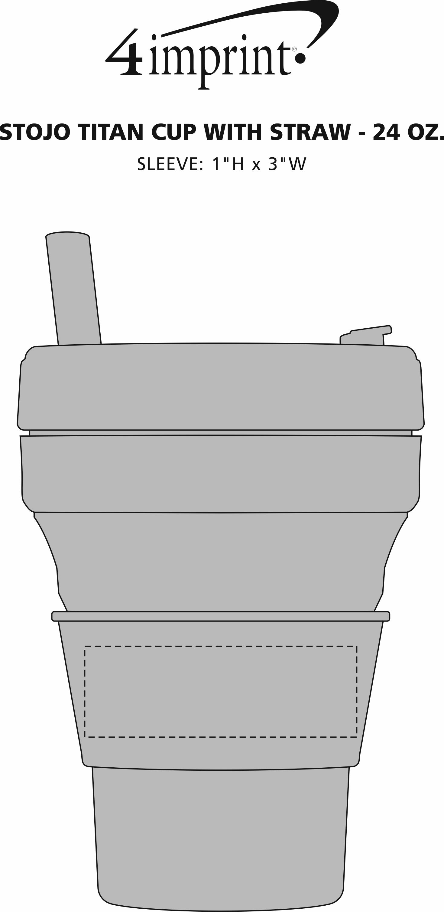 Imprint Area of Stojo Titan Cup with Straw - 24 oz.