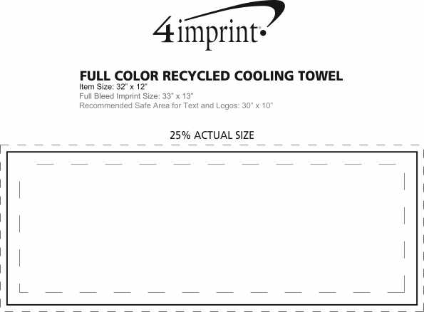 Imprint Area of Full Color Recycled Polyester Cooling Towel