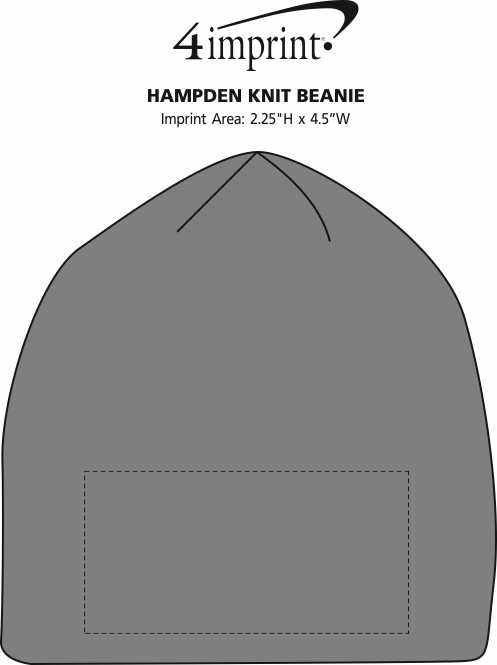 Imprint Area of Hampden Knit Beanie