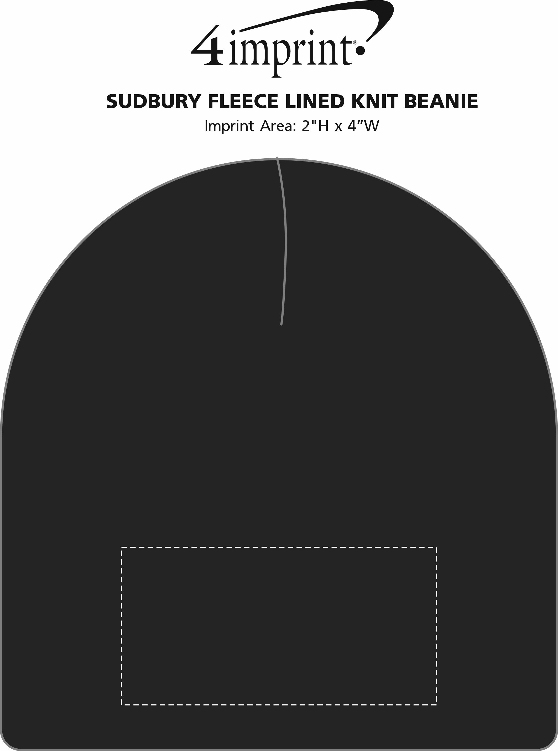 Imprint Area of Sudbury Fleece Lined Knit Beanie