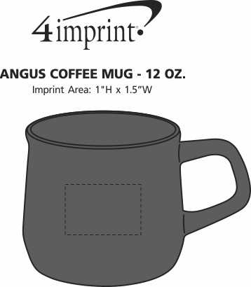 Imprint Area of Angus Coffee Mug - 12 oz.