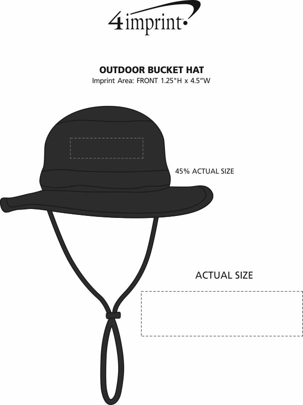 Imprint Area of Outdoor Bucket Hat