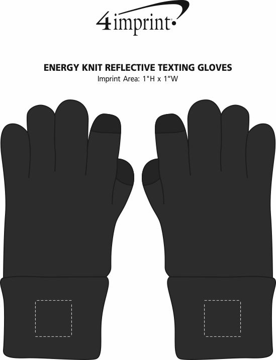 Imprint Area of Energy Knit Reflective Texting Gloves