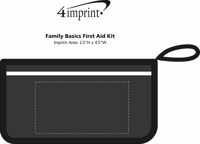 Imprint Area of Family Basics First Aid Kit