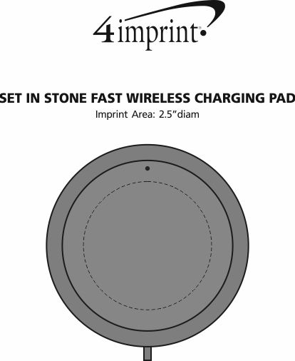 Imprint Area of Set in Stone Fast Wireless Charging Pad