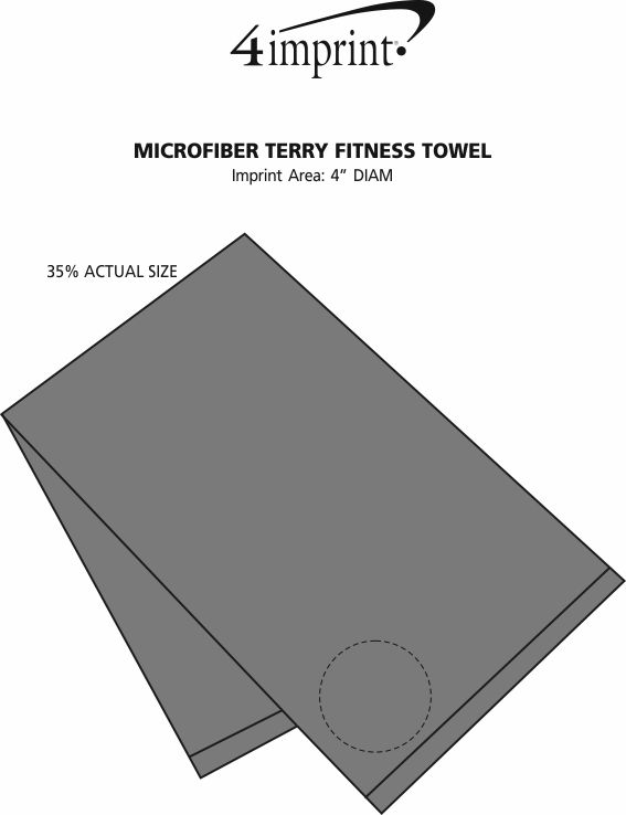 Imprint Area of Microfiber Terry Fitness Towel
