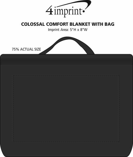 Imprint Area of Colossal Comfort Blanket with Bag