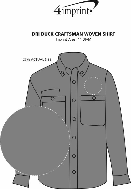 Imprint Area of Dri Duck Craftsman Woven Shirt