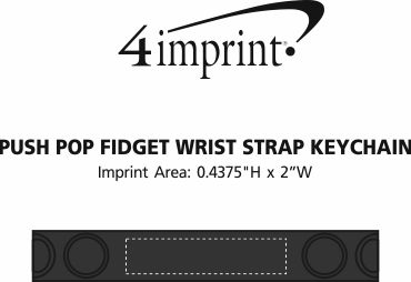 Imprint Area of Push Pop Fidget Wrist Strap Keychain