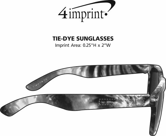 Imprint Area of Tie-Dye Sunglasses