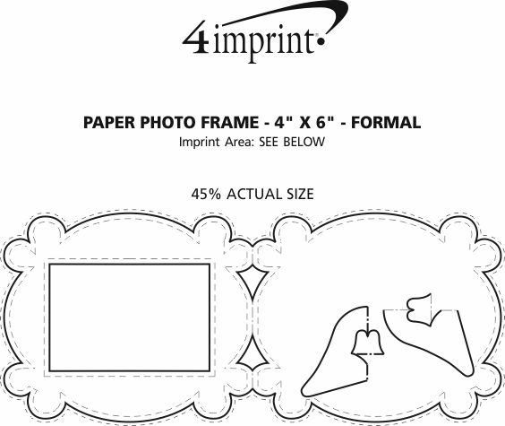 Imprint Area of Paper Photo Frame - 4" x 6" - Formal