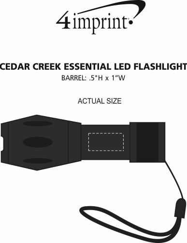 Imprint Area of Cedar Creek Essential LED Flashlight