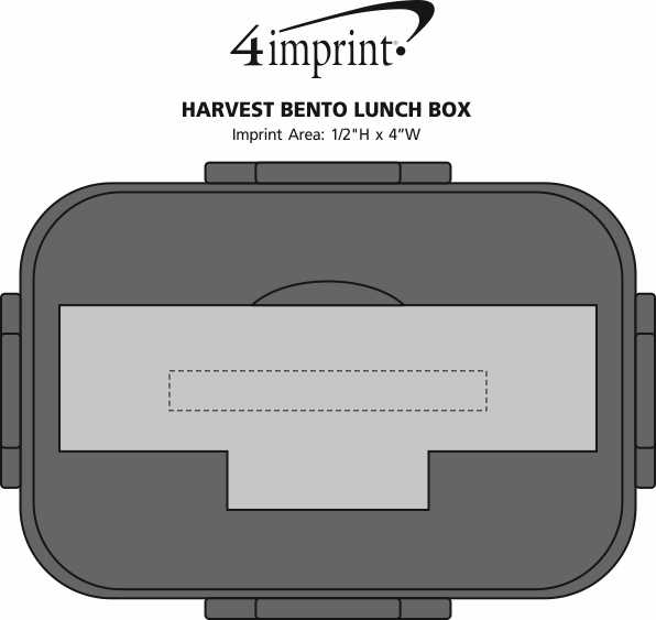 Imprint Area of Harvest Bento Lunch Box