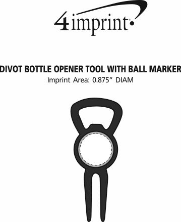 Imprint Area of Divot Bottle Opener Tool with Ball Marker