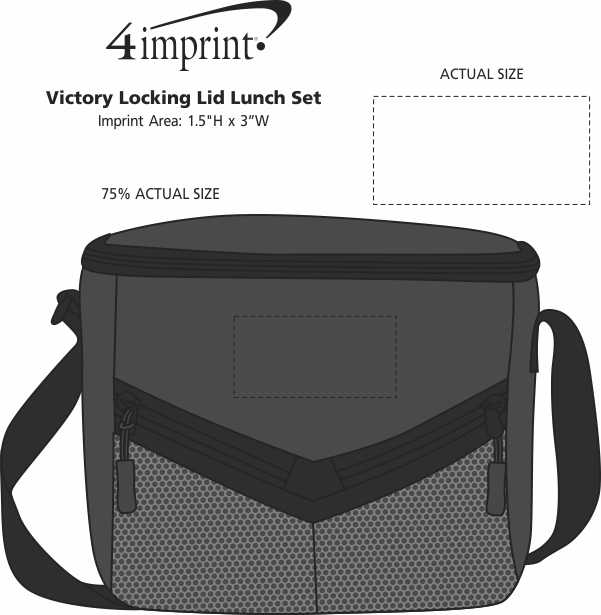 Imprint Area of Victory Locking Lid Lunch Set