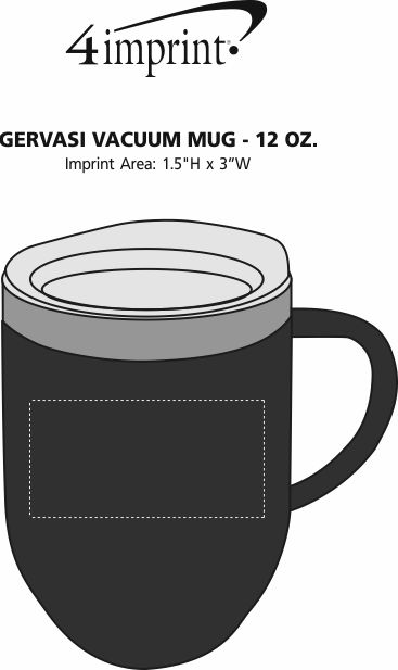 Imprint Area of Gervasi Vacuum Mug - 12 oz.