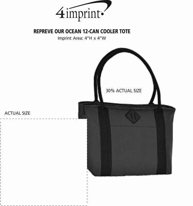 Imprint Area of Repreve Our Ocean 12-Can Cooler Tote