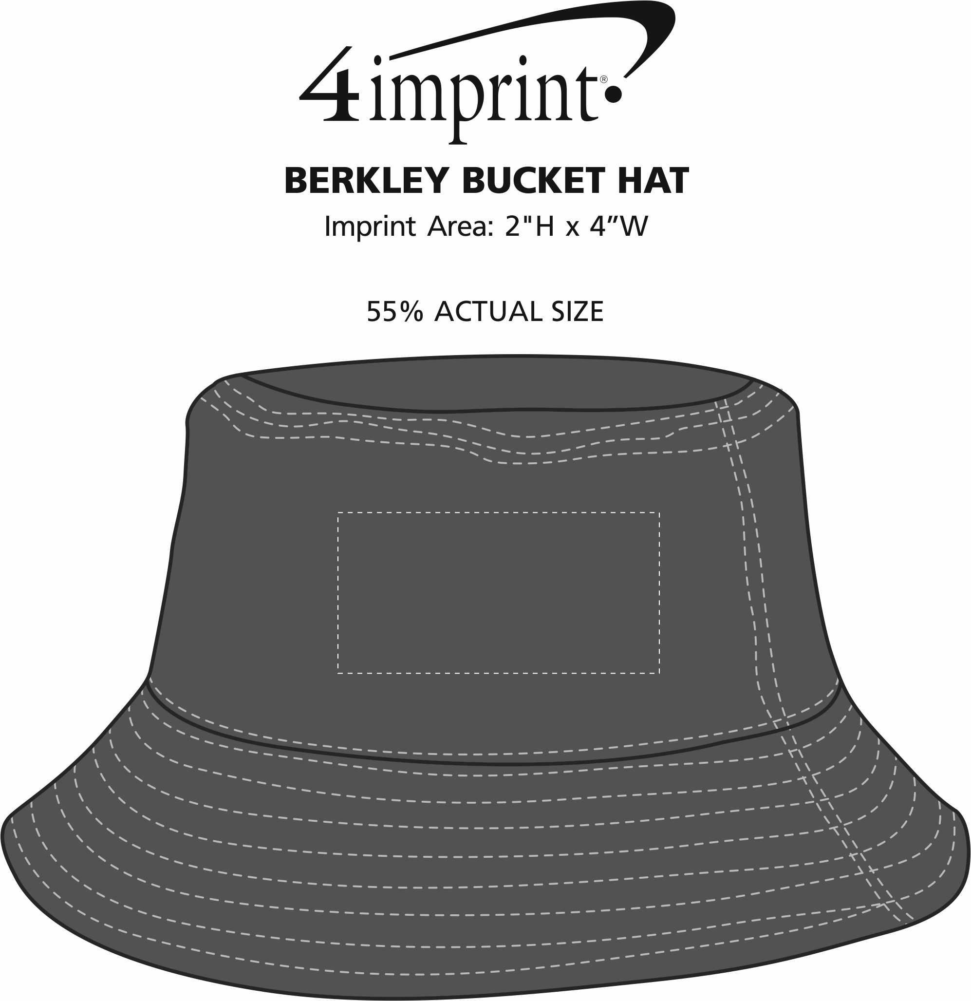 Imprint Area of Berkley Bucket Hat