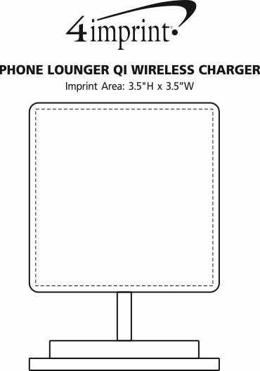 Imprint Area of Phone Lounger Qi Wireless Charger