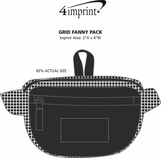 Imprint Area of Grid Fanny Pack