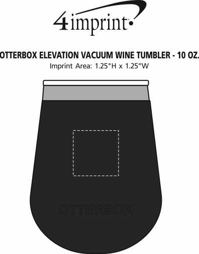 Imprint Area of OtterBox Elevation Vacuum Wine Tumbler - 10 oz.