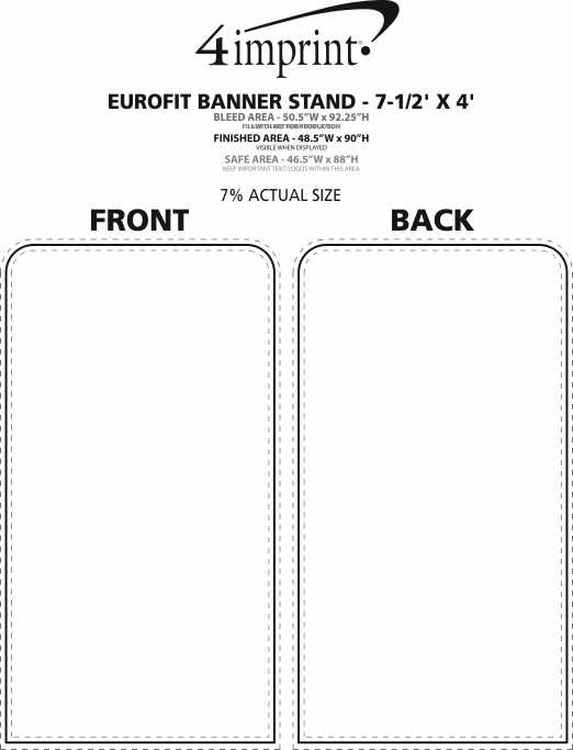 Imprint Area of EuroFit Banner Stand - 7-1/2' x 4'