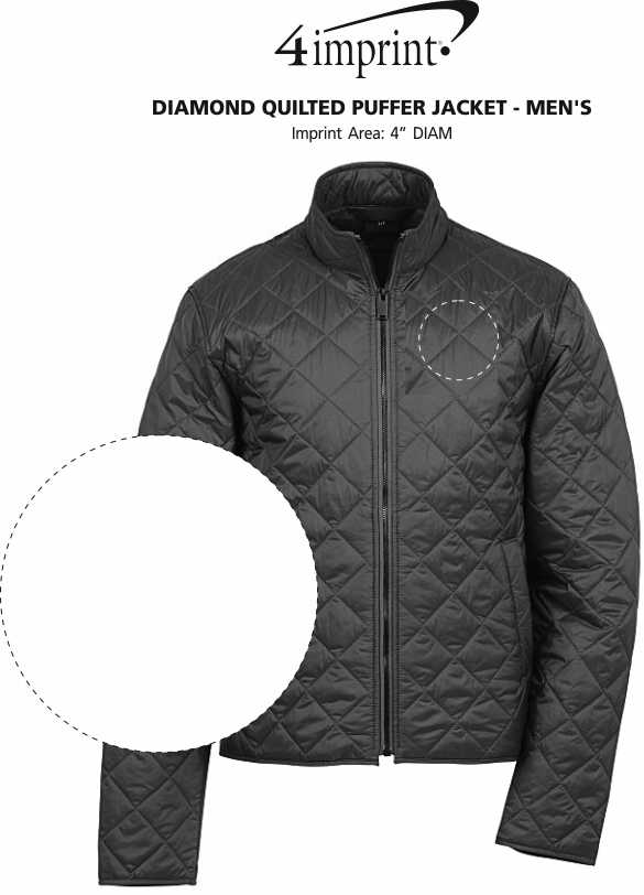 Imprint Area of Diamond Quilted Puffer Jacket - Men's