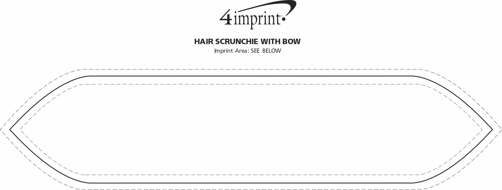 Imprint Area of Hair Scrunchie with Bow