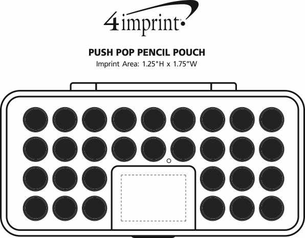 Imprint Area of Push Pop Pencil Pouch