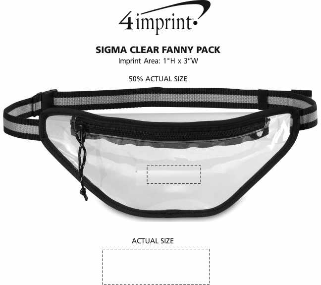 Imprint Area of Sigma Clear Fanny Pack