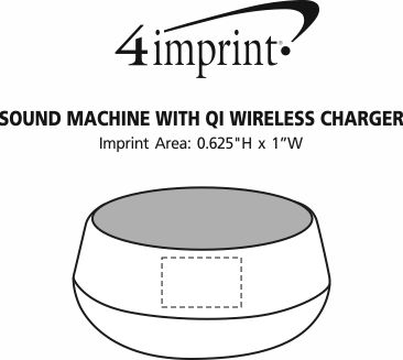 Imprint Area of Sound Machine with Qi Wireless Charger