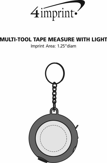 Imprint Area of Multi-Tool Tape Measure with Light