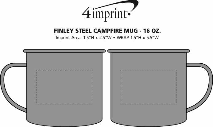 Imprint Area of Finley Steel Campfire Mug - 16 oz.
