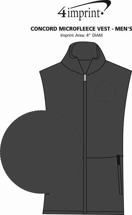 Imprint Area of Concord Microfleece Vest - Men's