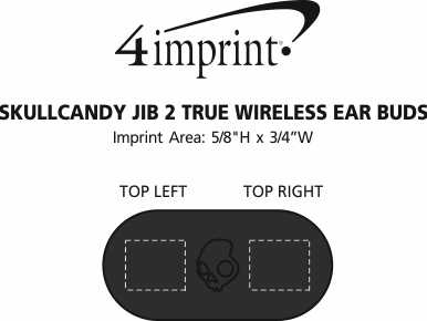 Imprint Area of Skullcandy Jib 2 True Wireless Ear Buds