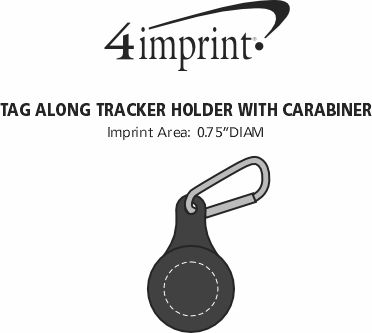 Imprint Area of Tag Along Tracker Holder with Carabiner