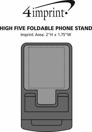 Imprint Area of High Five Foldable Phone Stand