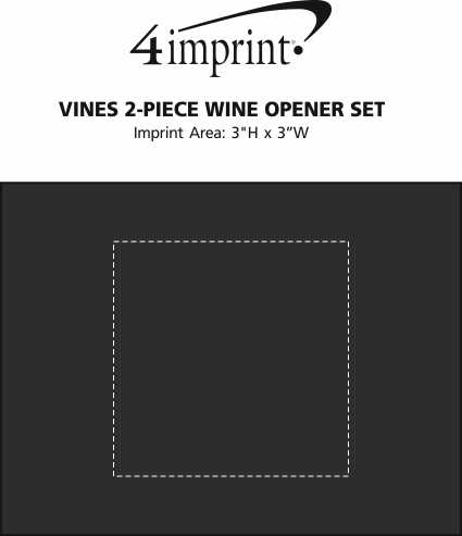 Imprint Area of Vines 2-Piece Wine Opener Set