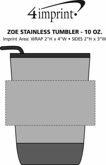 Imprint Area of Zoe Stainless Tumbler - 10 oz.