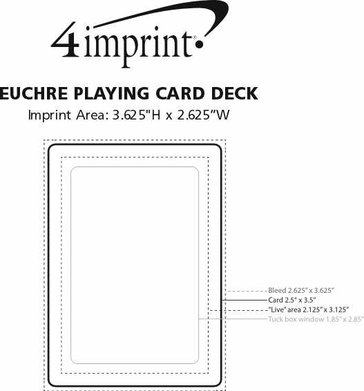 Imprint Area of Euchre Playing Card Deck
