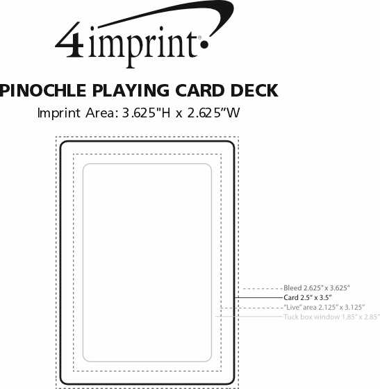 Imprint Area of Pinochle Playing Card Deck