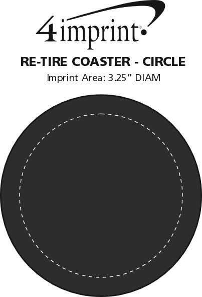 Imprint Area of Re-Tire Coaster - Circle