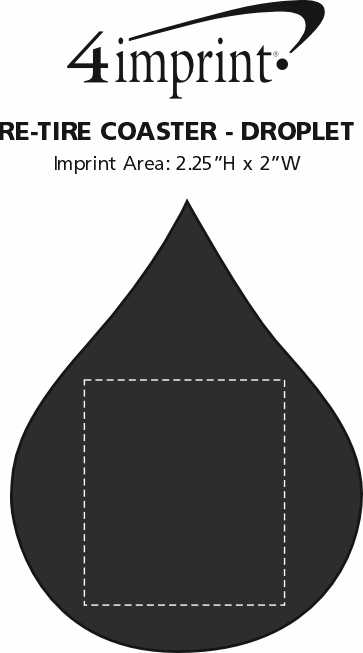 Imprint Area of Re-Tire Coaster - Droplet