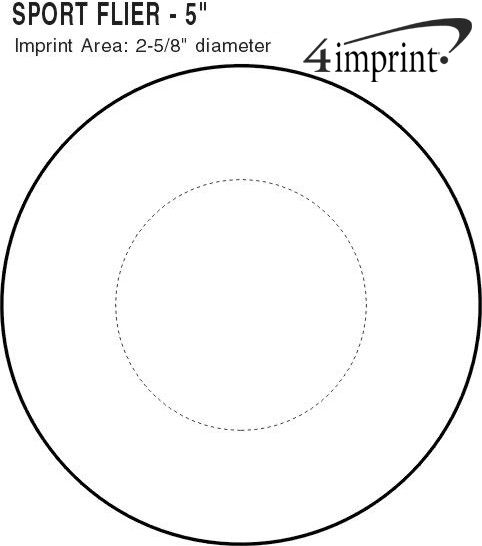 Imprint Area of Sport Flyer - 5"