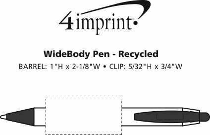 Imprint Area of WideBody Pen - Recycled